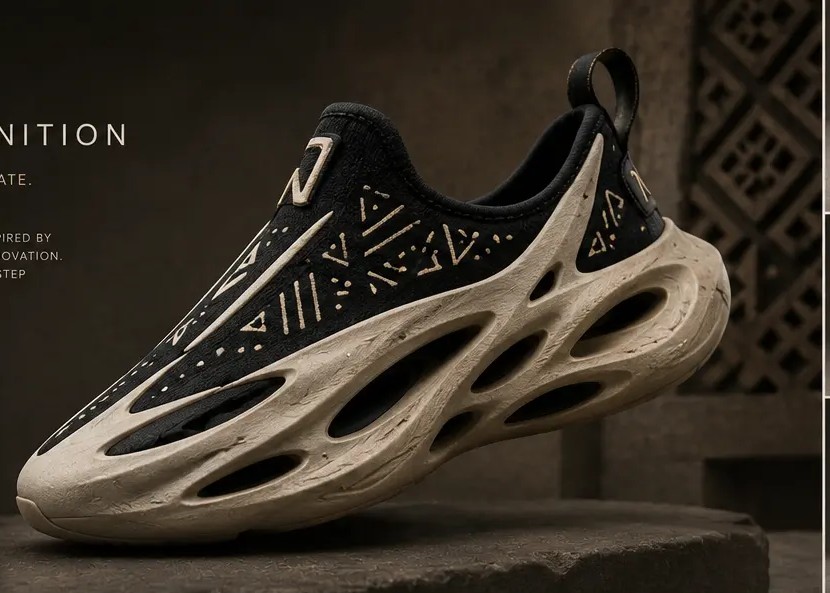 New Definition Footwear — Engineered comfort, editorial form.