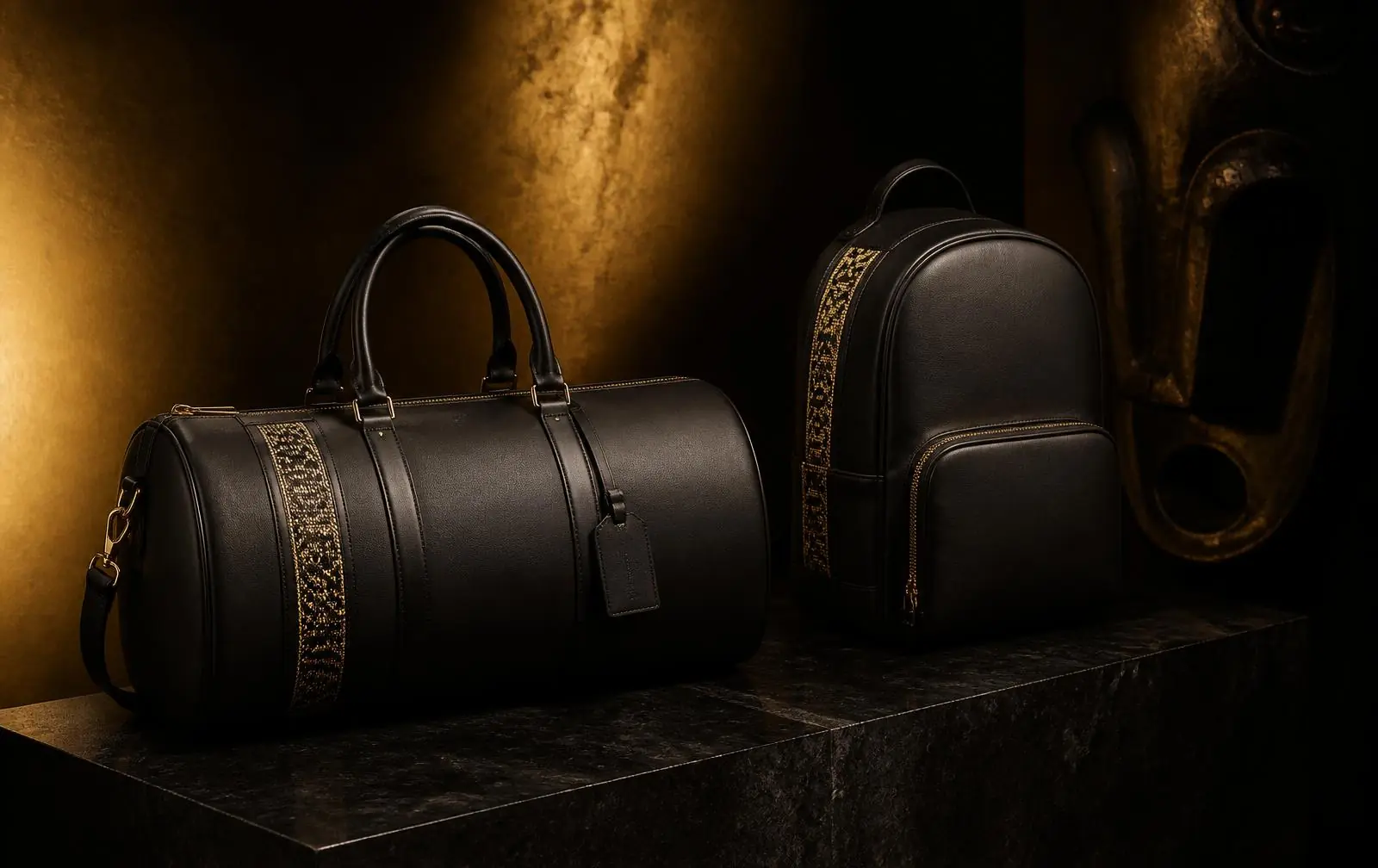 Bags & Essentials — Every bag. Every moment. One vibe., finished with the house African heritage cloth signature