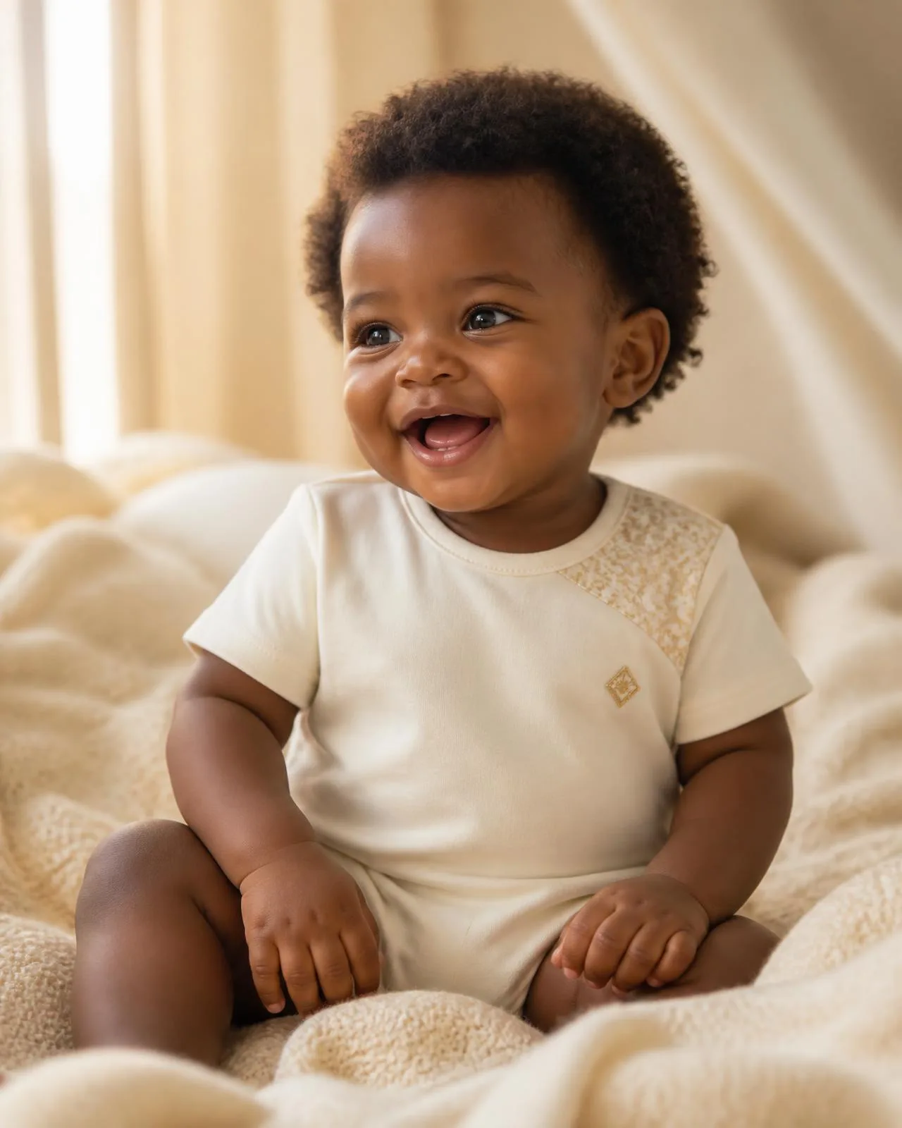 Z-Tee Bébé™ — The first heritage piece., finished with the house African heritage cloth signature