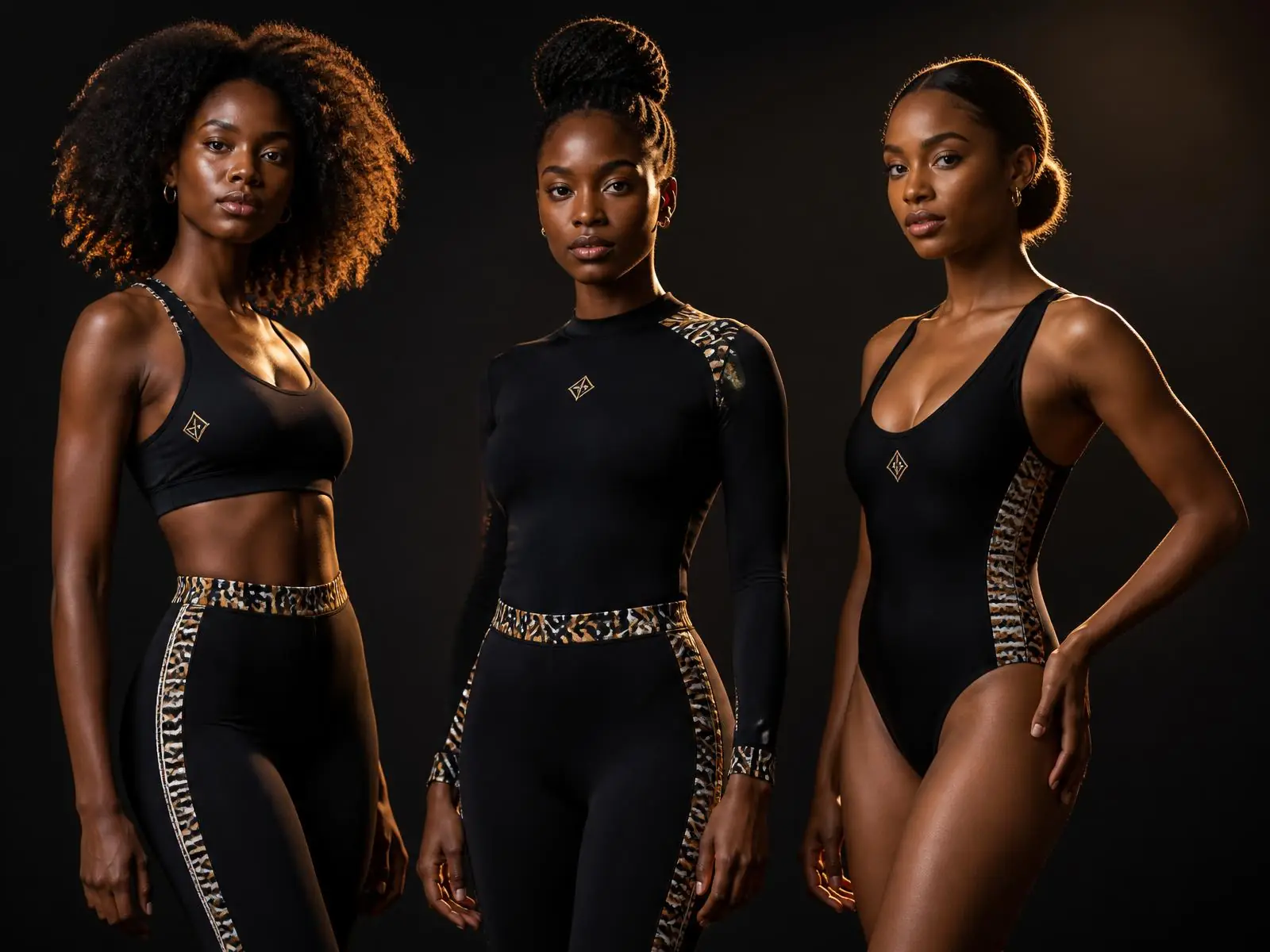 Zipper Vibe Femme™ — Second-skin performance, house signature., finished with the house African heritage cloth signature
